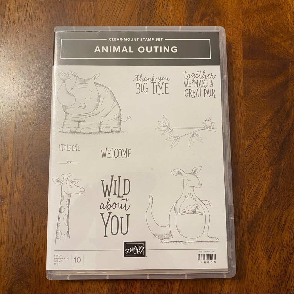 Stampin Up Animal Outing Rubber Stamp Set